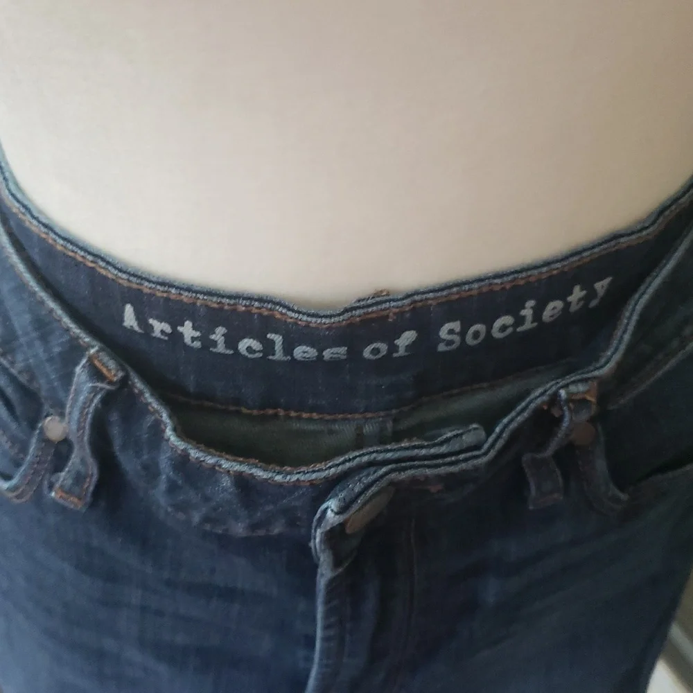 Articles of Society Faith Flare‎ Raw Hem Women's Blue Jeans
